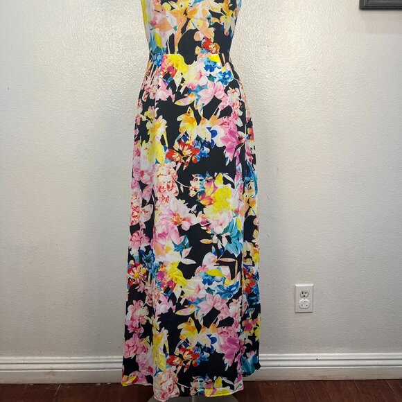 Urban Girl Women's Summer Multicolor Floral Maxi Dress M - Picture 2 of 6